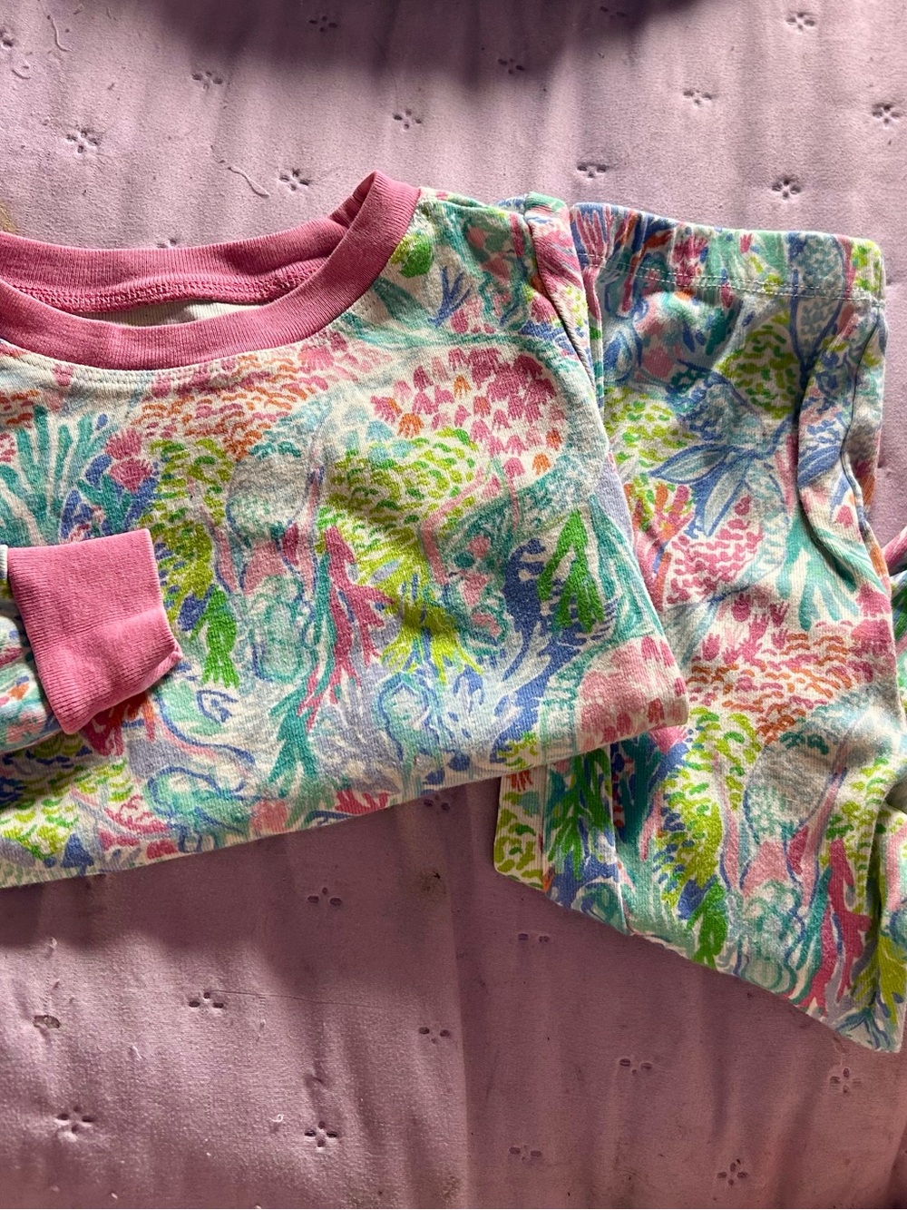 Lilly Pulitzer Pottery Barn Kids cotton 2pc pajamas pjs sz 3t